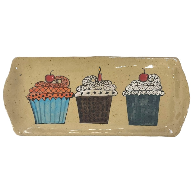 Rectangular Ceramic Cupcake Plate