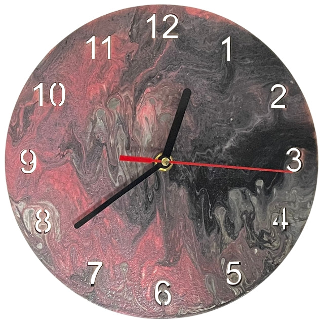 Coral Sea Painted Clock