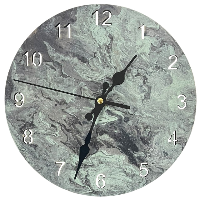 Dark Waters Painted Clock