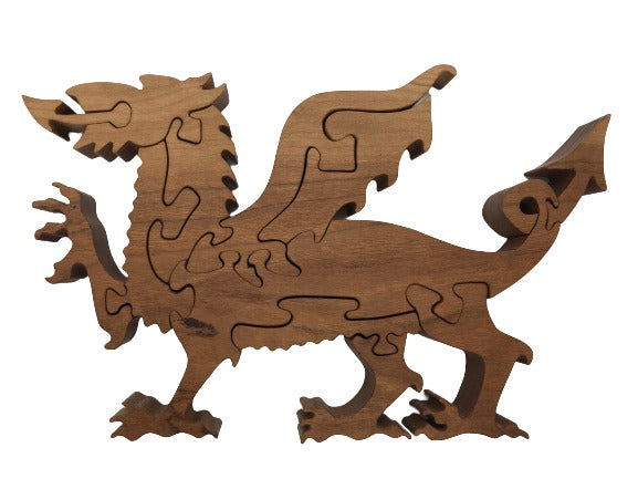 Wooden Welsh-Dragon Puzzle