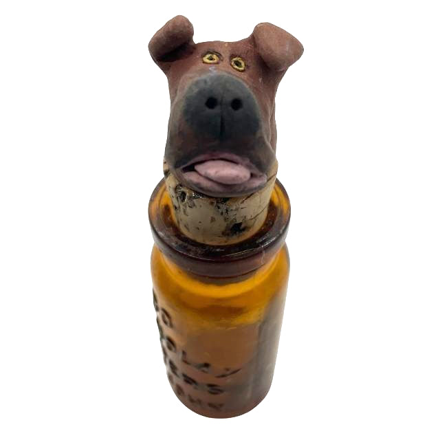 Ringo - Ceramic Bottle Buddy Dog