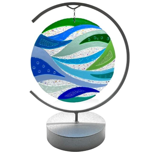 Swirling - Fused Glass Table Top Art