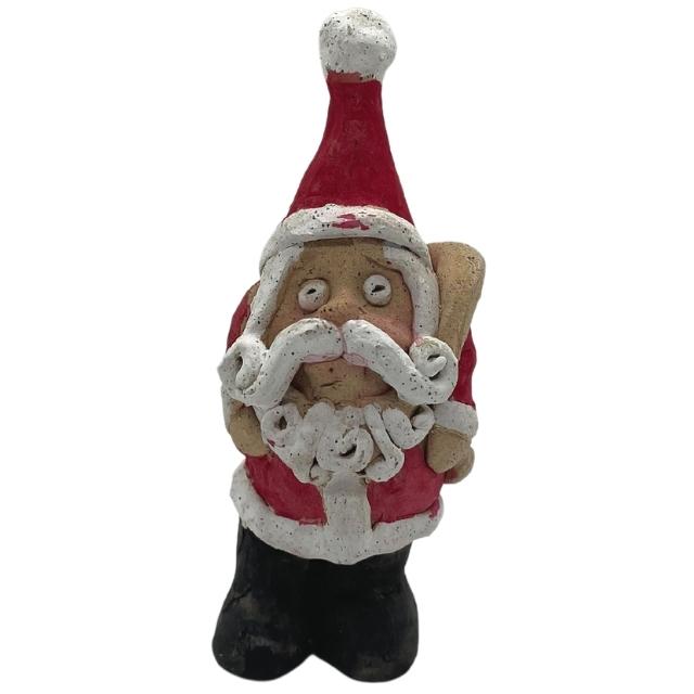 Ceramic Santa Figurine Sculpture