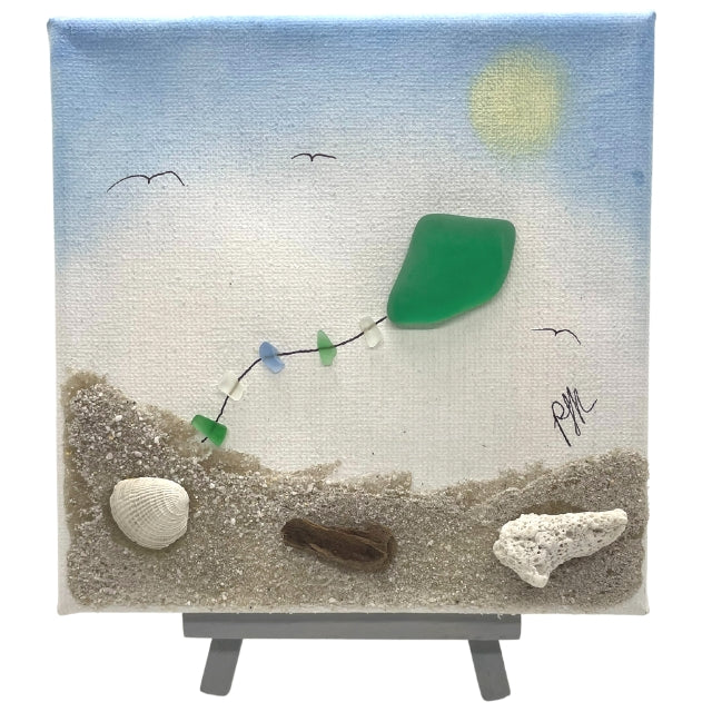 Sea Glass Kite Flying - Canvas